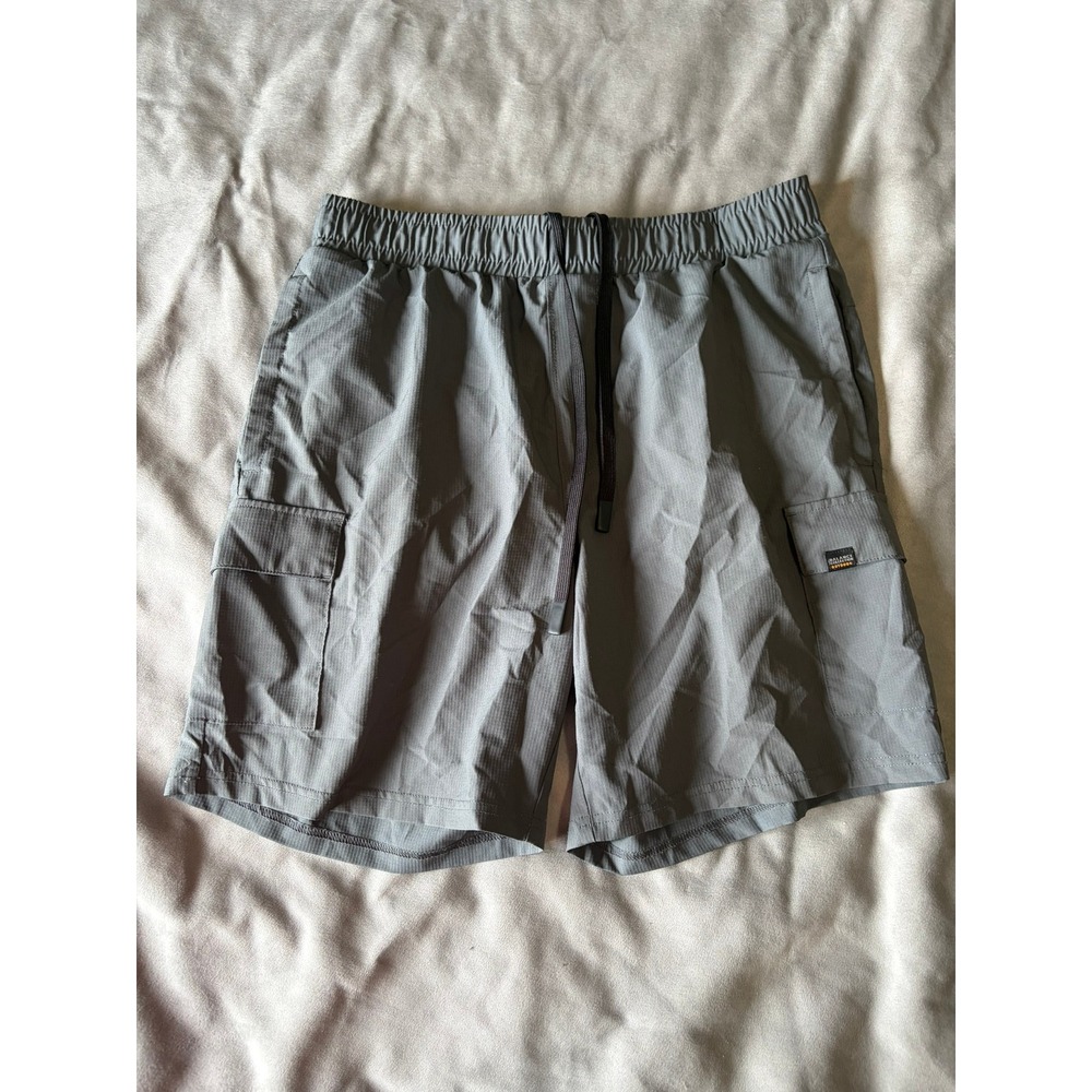 Balance Collection Outdoor Mens Gray Ripstop Cargo Hiking Shorts Size M